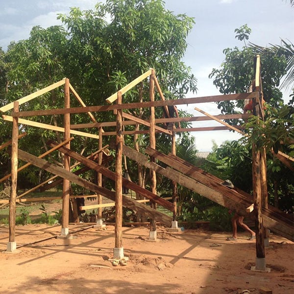 Framework of a house during construction