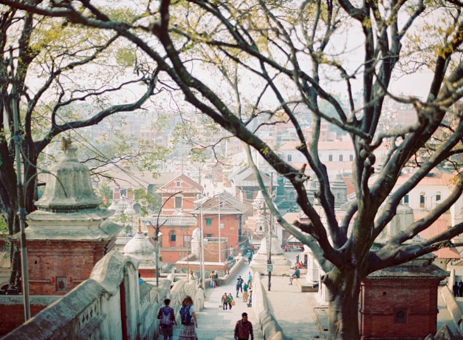 A path through a Nepalese town