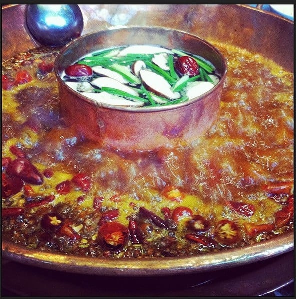 Sizzling Chinese hot pot