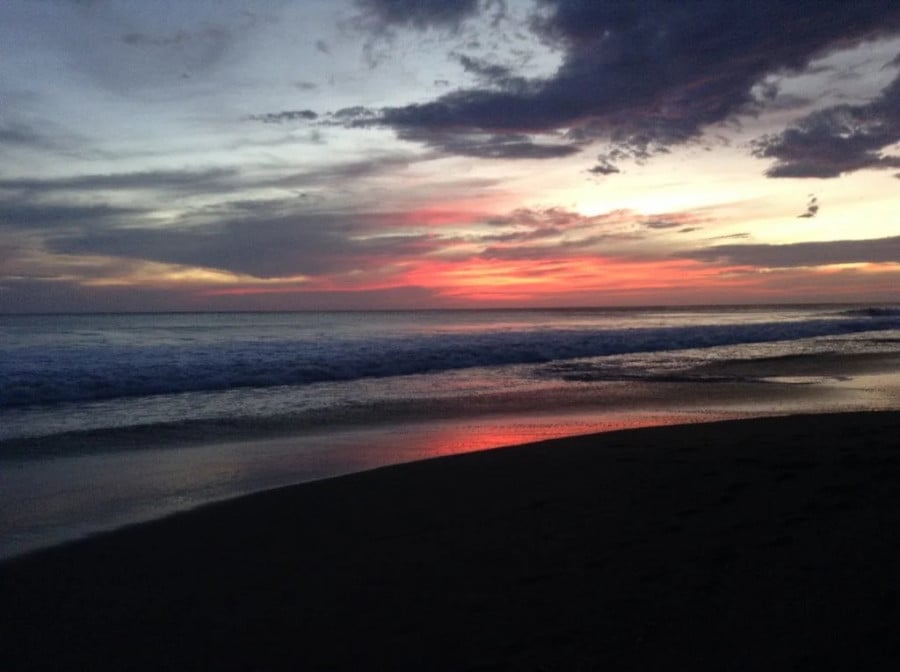 Sunset at a Costa Rican beach