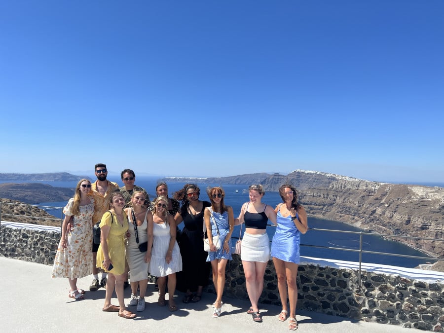Group in Santorini, Greece